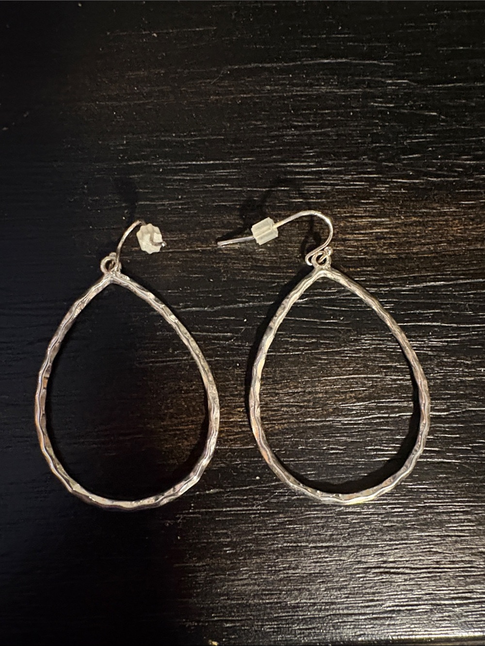Silpada Silver Teardrop Hoop Earrings